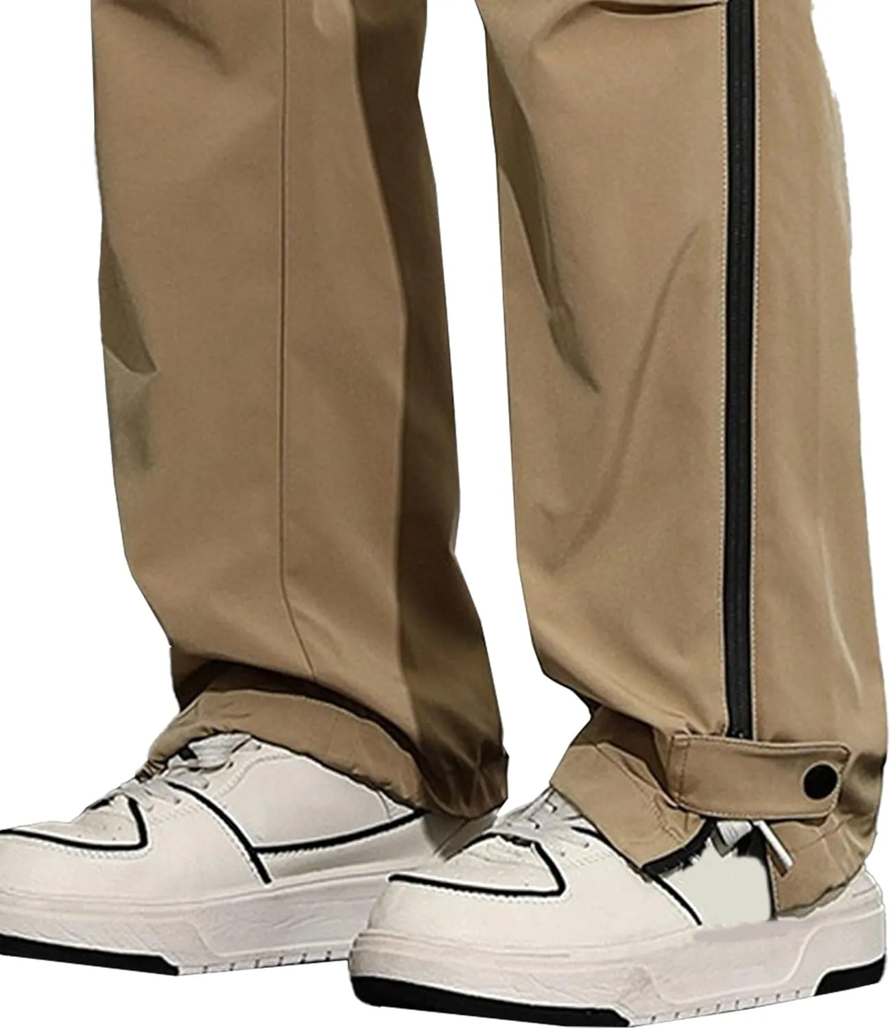 DGHM-JLMY Men's Sweatpants Baggy Track Pants Straight Leg Outdoor Hiking Cargo Pants Drawstring Casual Comfort Trousers