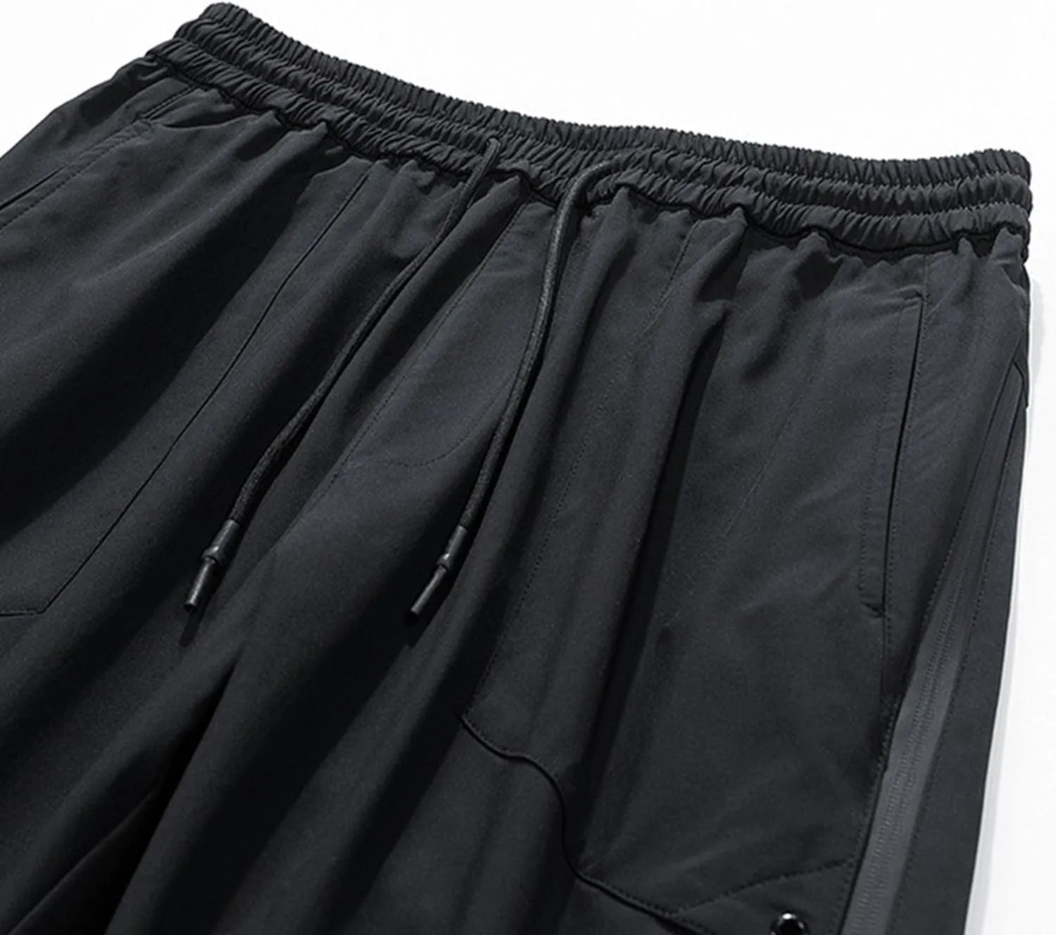 DGHM-JLMY Men's Sweatpants Baggy Track Pants Straight Leg Outdoor Hiking Cargo Pants Drawstring Casual Comfort Trousers