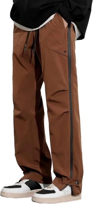DGHM-JLMY Men's Sweatpants Baggy Track Pants Straight Leg Outdoor Hiking Cargo Pants Drawstring Casual Comfort Trousers