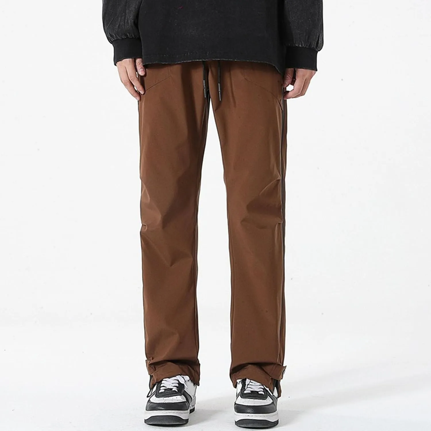 DGHM-JLMY Men's Sweatpants Baggy Track Pants Straight Leg Outdoor Hiking Cargo Pants Drawstring Casual Comfort Trousers
