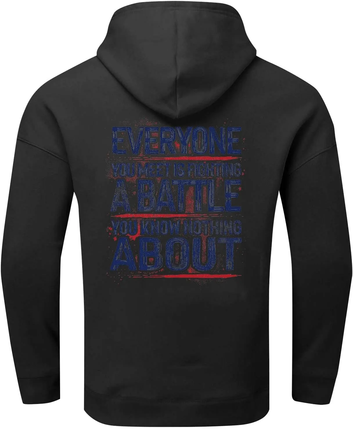 DOPOCQ Mens Hoodies Pullover Be Kind Print Casual Long Sleeve Sweatshirts Oversized Hooded Collar Drawstring Pullover
