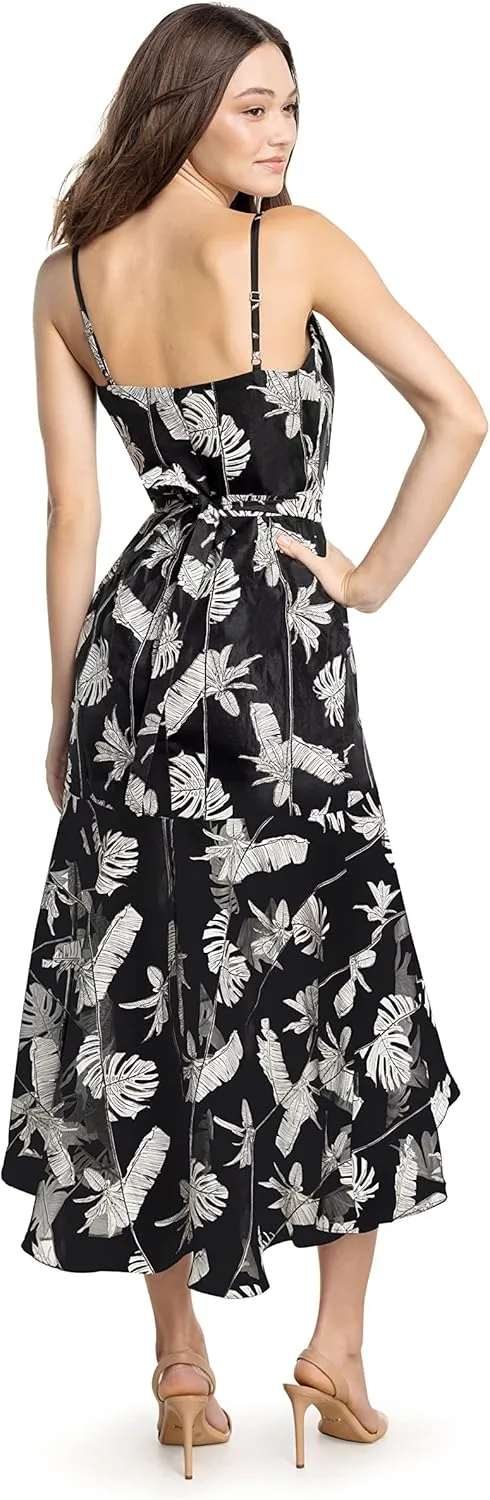 Dress the Population Women's Delphine Fit and Flare Midi Dress