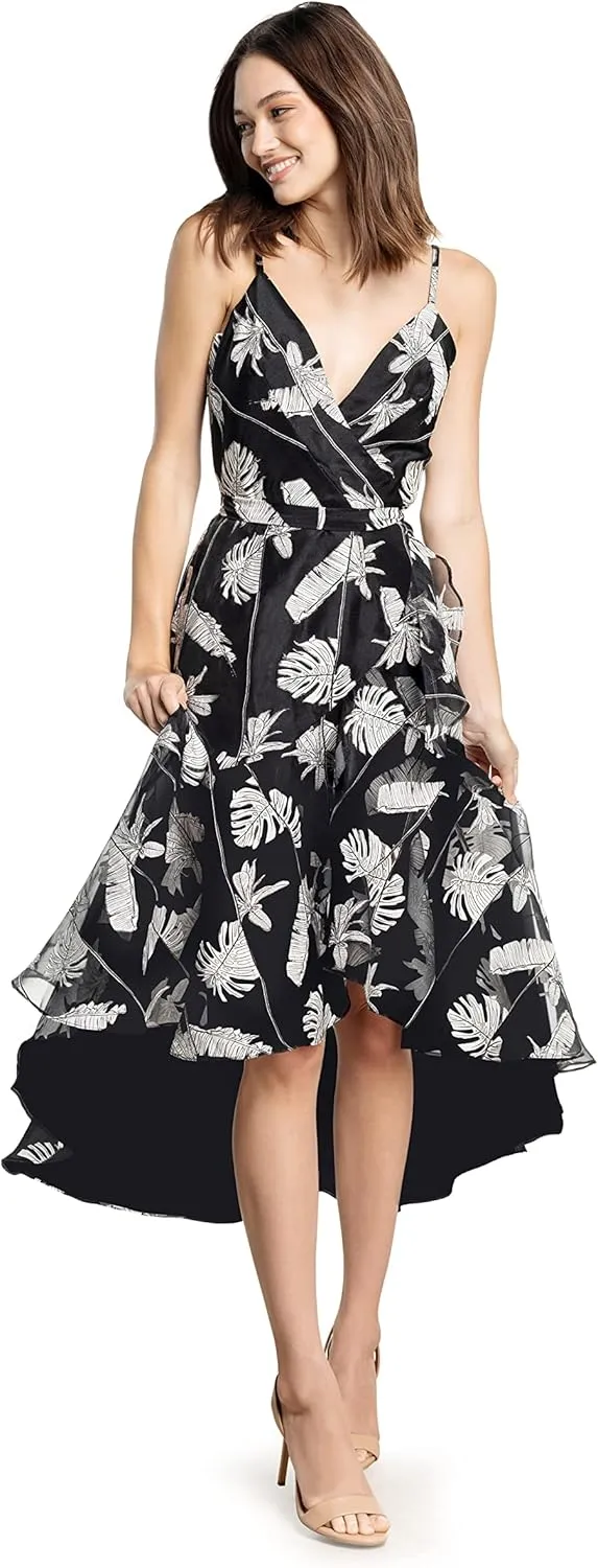 Dress the Population Women's Delphine Fit and Flare Midi Dress