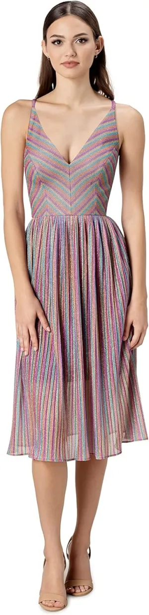 Dress the Population Women's Haley Fit and Flare Midi Dress