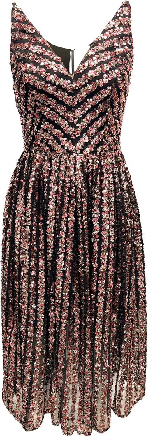 Dress the Population Women's Haley Fit and Flare Midi Dress