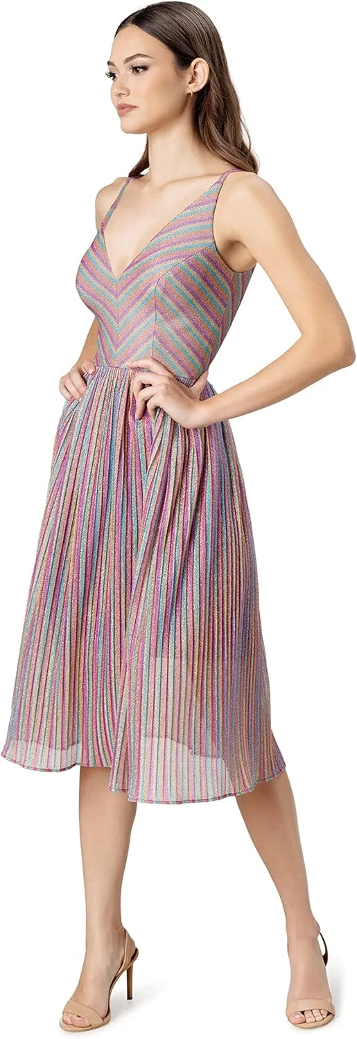 Dress the Population Women's Haley Fit and Flare Midi Dress