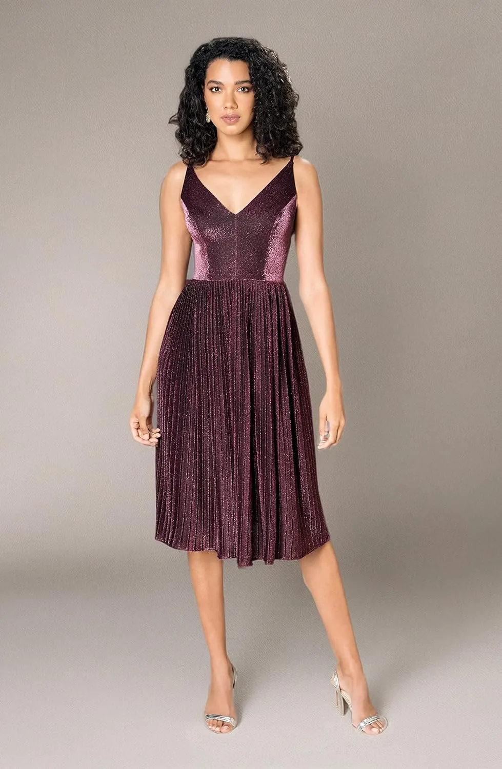 Dress the Population Women's Haley Fit and Flare Midi Dress