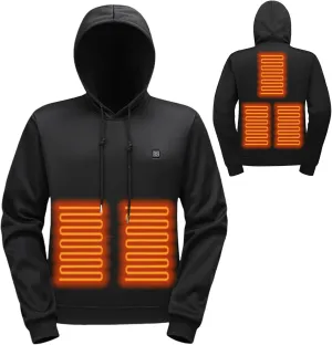 evzosrz Heated Hoodies Unisex,Heated Sweatshirt Hooded Pullover Lightweight Warm USB Electric Outdoor Winter Puffer Jackets