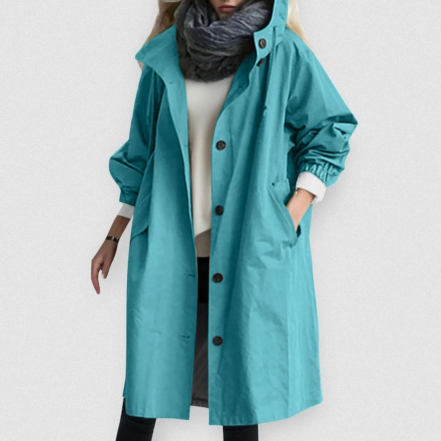 Fall Fashion for Women 2025 Trendy Women Winter Wool Blend Camel Mid-Long Coat Notch Double-Breasted Lapel Jacket Outwear