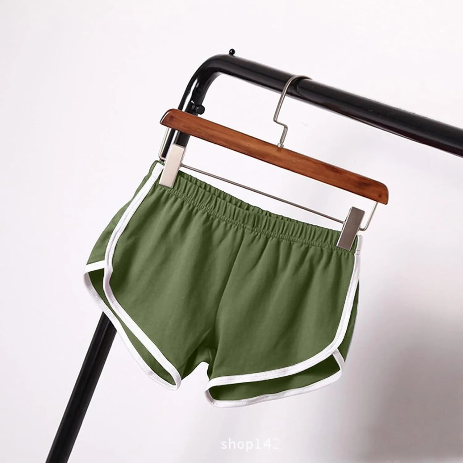 FlekmanArt Women's Running Shorts Elastic High Waisted Shorts Pocket Sporty Workout Skirt Quick Dry Athletic Skirt Pants