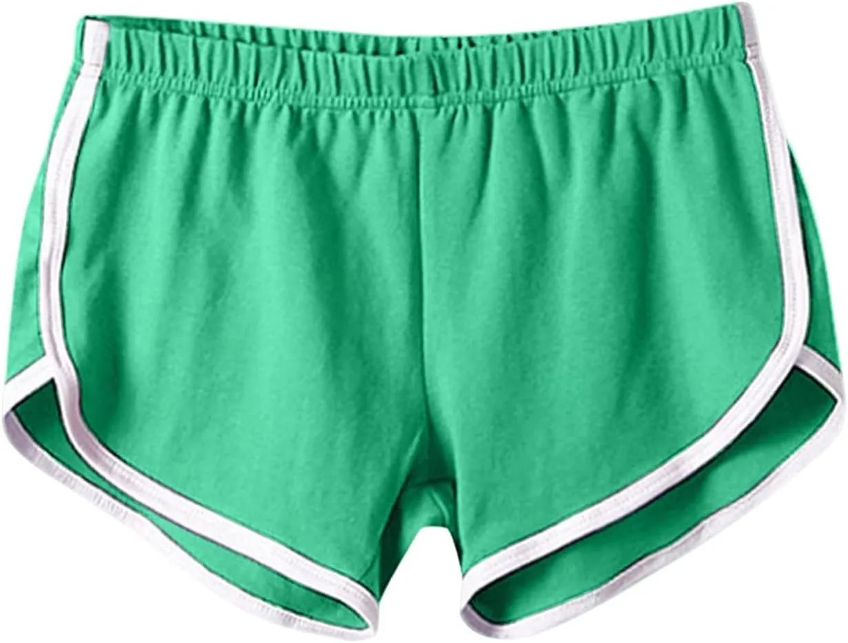 FlekmanArt Women's Running Shorts Elastic High Waisted Shorts Pocket Sporty Workout Skirt Quick Dry Athletic Skirt Pants