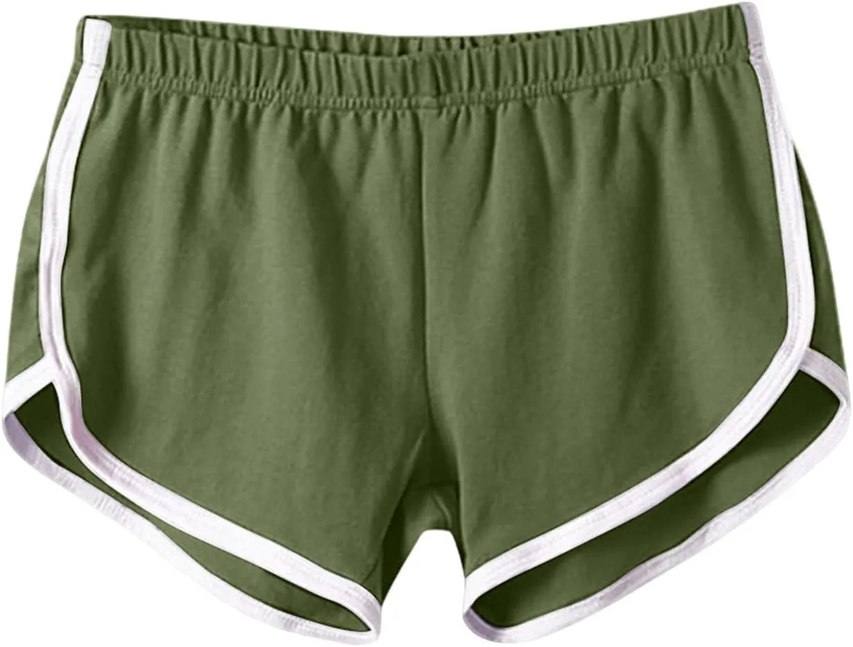 FlekmanArt Women's Running Shorts Elastic High Waisted Shorts Pocket Sporty Workout Skirt Quick Dry Athletic Skirt Pants