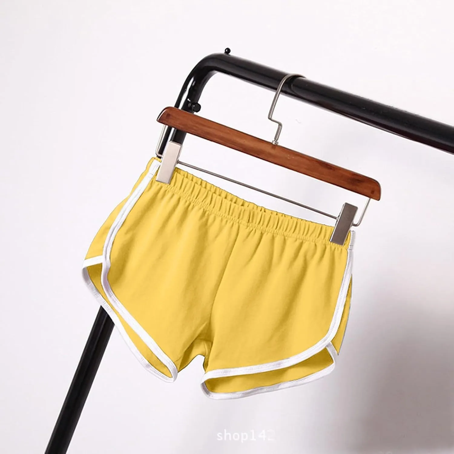 FlekmanArt Women's Running Shorts Elastic High Waisted Shorts Pocket Sporty Workout Skirt Quick Dry Athletic Skirt Pants