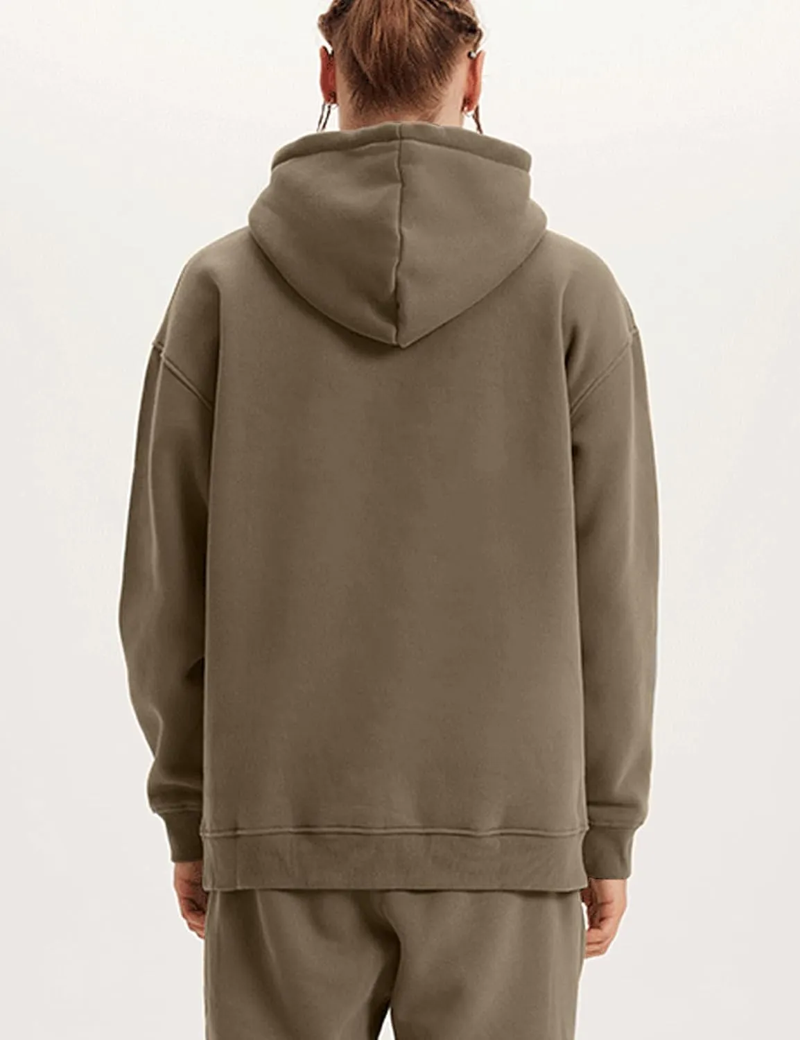 Flygo Mens Hoodie Oversized Fleece Pullover Fashion Hoodies Casual Long Sleeve Hooded Sweatshirt Streetwear