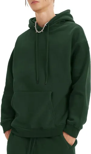 Flygo Mens Hoodie Oversized Fleece Pullover Fashion Hoodies Casual Long Sleeve Hooded Sweatshirt Streetwear
