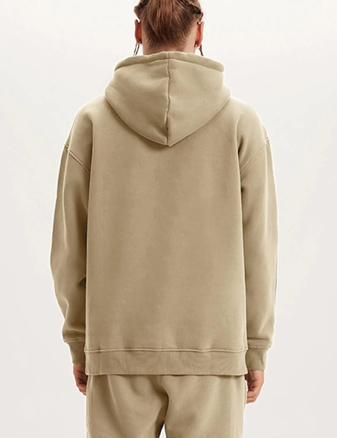Flygo Mens Hoodie Oversized Fleece Pullover Fashion Hoodies Casual Long Sleeve Hooded Sweatshirt Streetwear