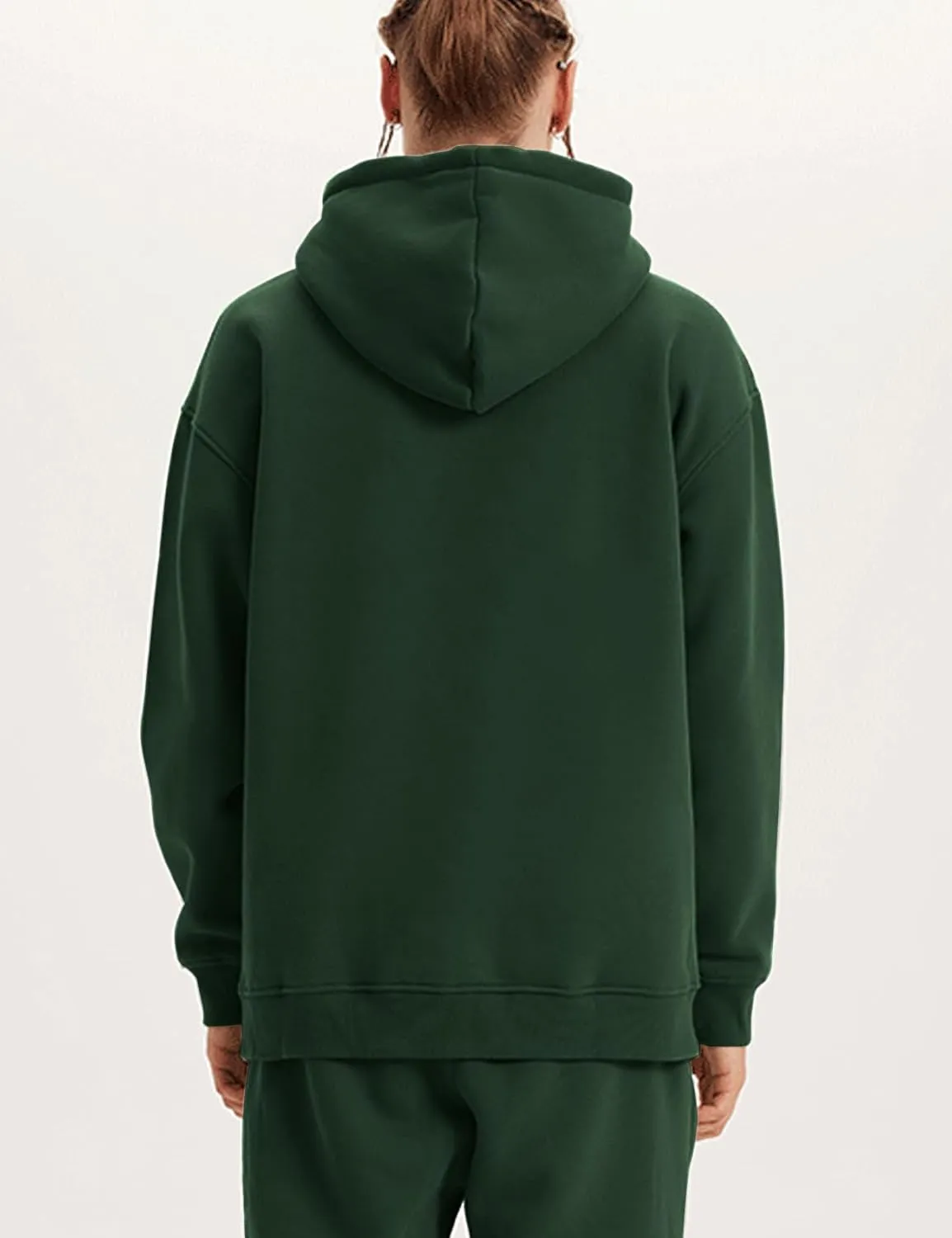 Flygo Mens Hoodie Oversized Fleece Pullover Fashion Hoodies Casual Long Sleeve Hooded Sweatshirt Streetwear