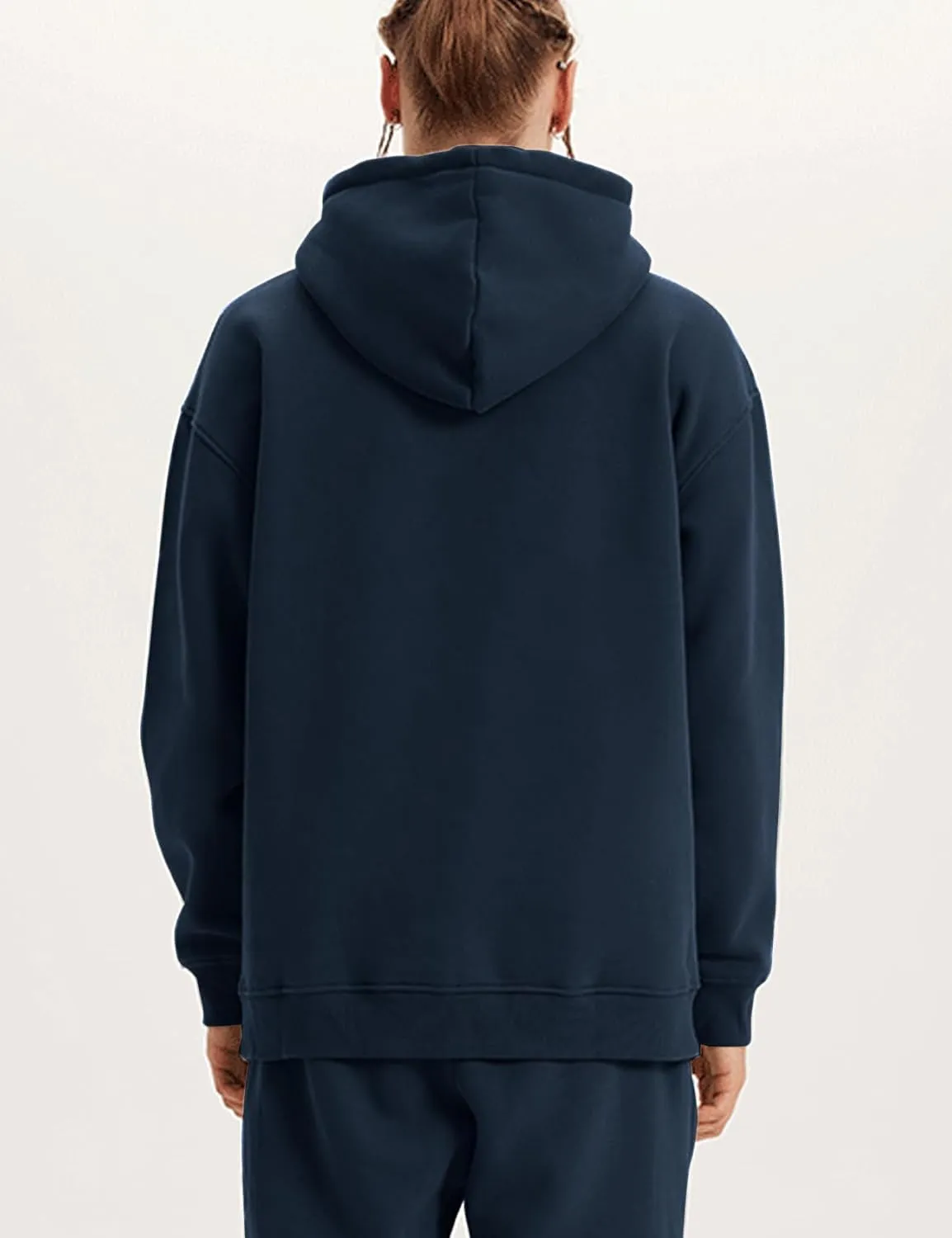 Flygo Mens Hoodie Oversized Fleece Pullover Fashion Hoodies Casual Long Sleeve Hooded Sweatshirt Streetwear