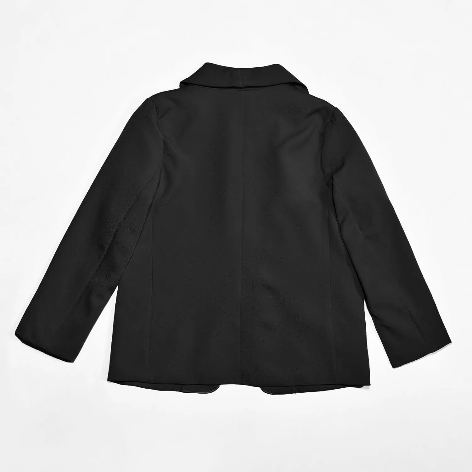 Girls Blazer Long Sleeve Shawl Collar Formal Blazers Suit Solid Jacket Open Front Inner Pocket for Kids