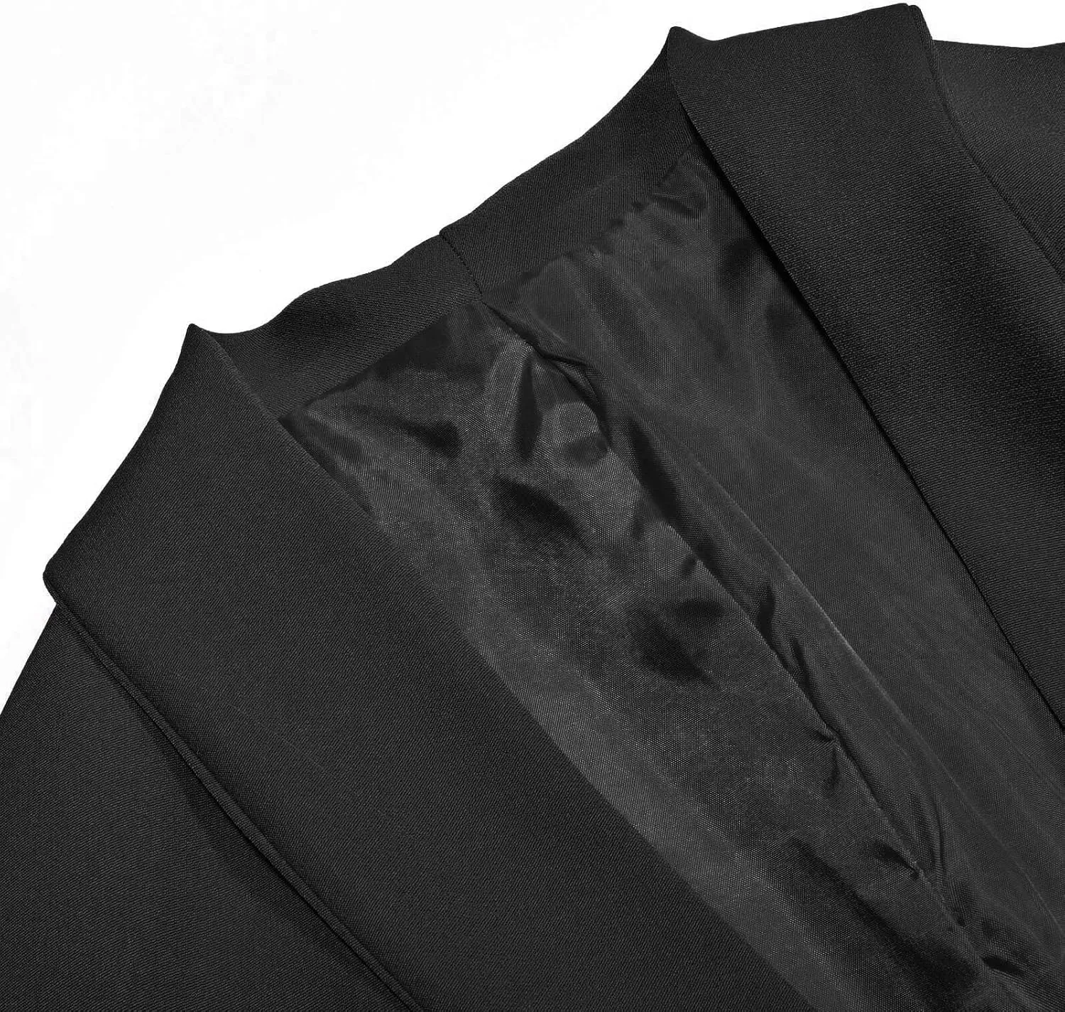 Girls Blazer Long Sleeve Shawl Collar Formal Blazers Suit Solid Jacket Open Front Inner Pocket for Kids