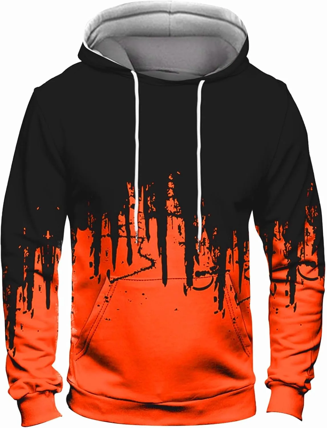 GOFULY Mens Graphic Hoodies Lightweight 3D Print Sweatshirts Fall Winter Outdoors Pullover Long Sleeve Outfits With Pockets