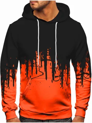 GOFULY Mens Graphic Hoodies Lightweight 3D Print Sweatshirts Fall Winter Outdoors Pullover Long Sleeve Outfits With Pockets