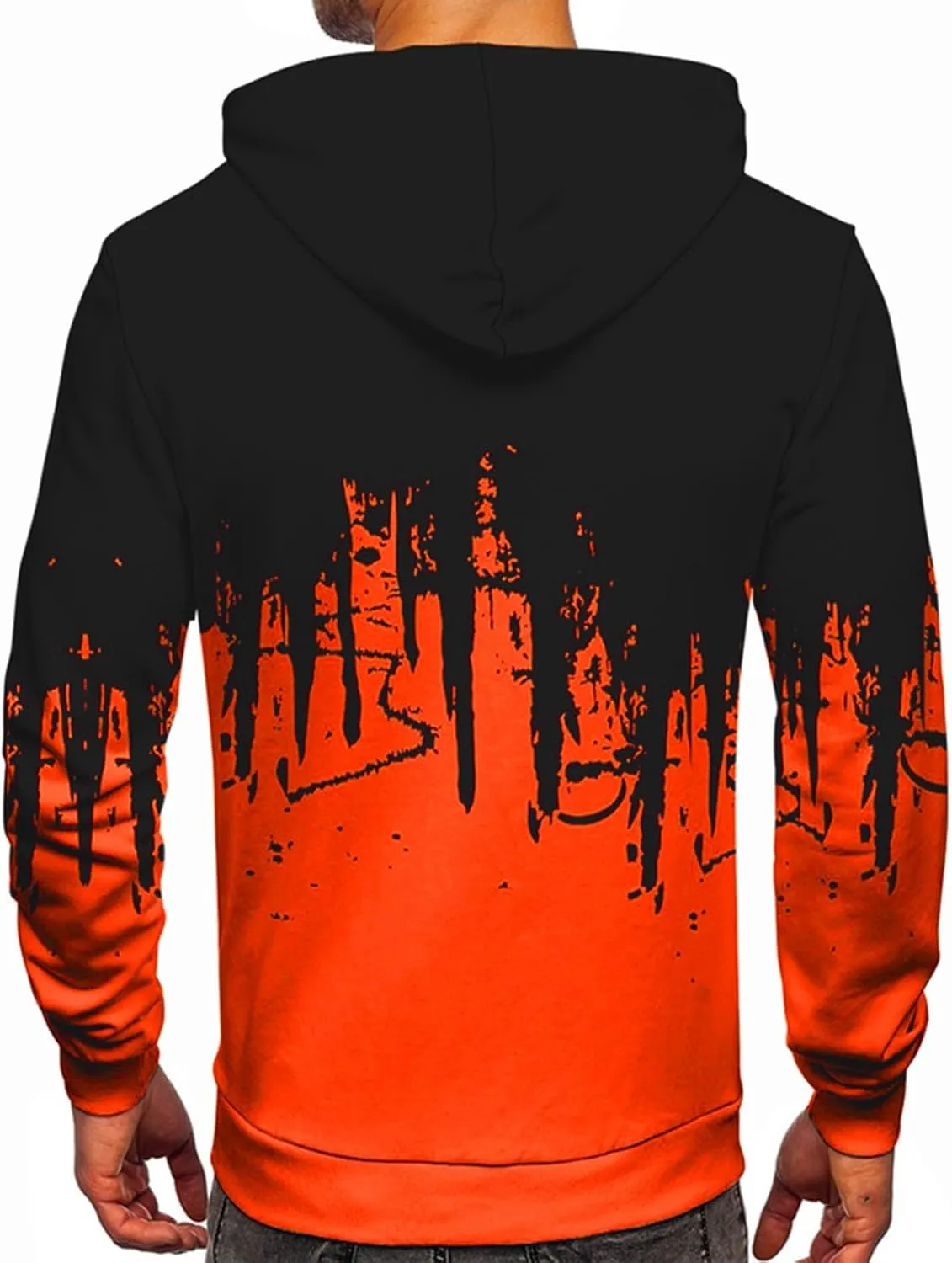 GOFULY Mens Graphic Hoodies Lightweight 3D Print Sweatshirts Fall Winter Outdoors Pullover Long Sleeve Outfits With Pockets