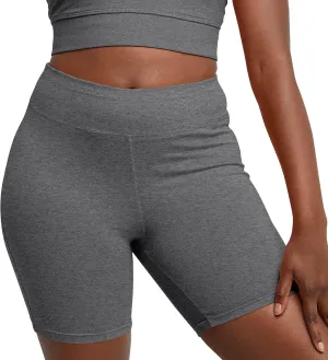 Hanes Womens Stretch Jersey Bike Shorts, Womens Cotton Sports Shorts, 7" Inseam