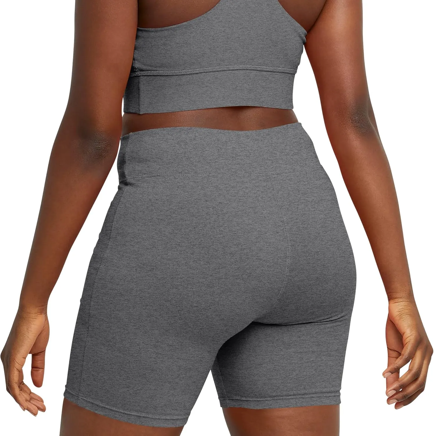 Hanes Womens Stretch Jersey Bike Shorts, Womens Cotton Sports Shorts, 7" Inseam