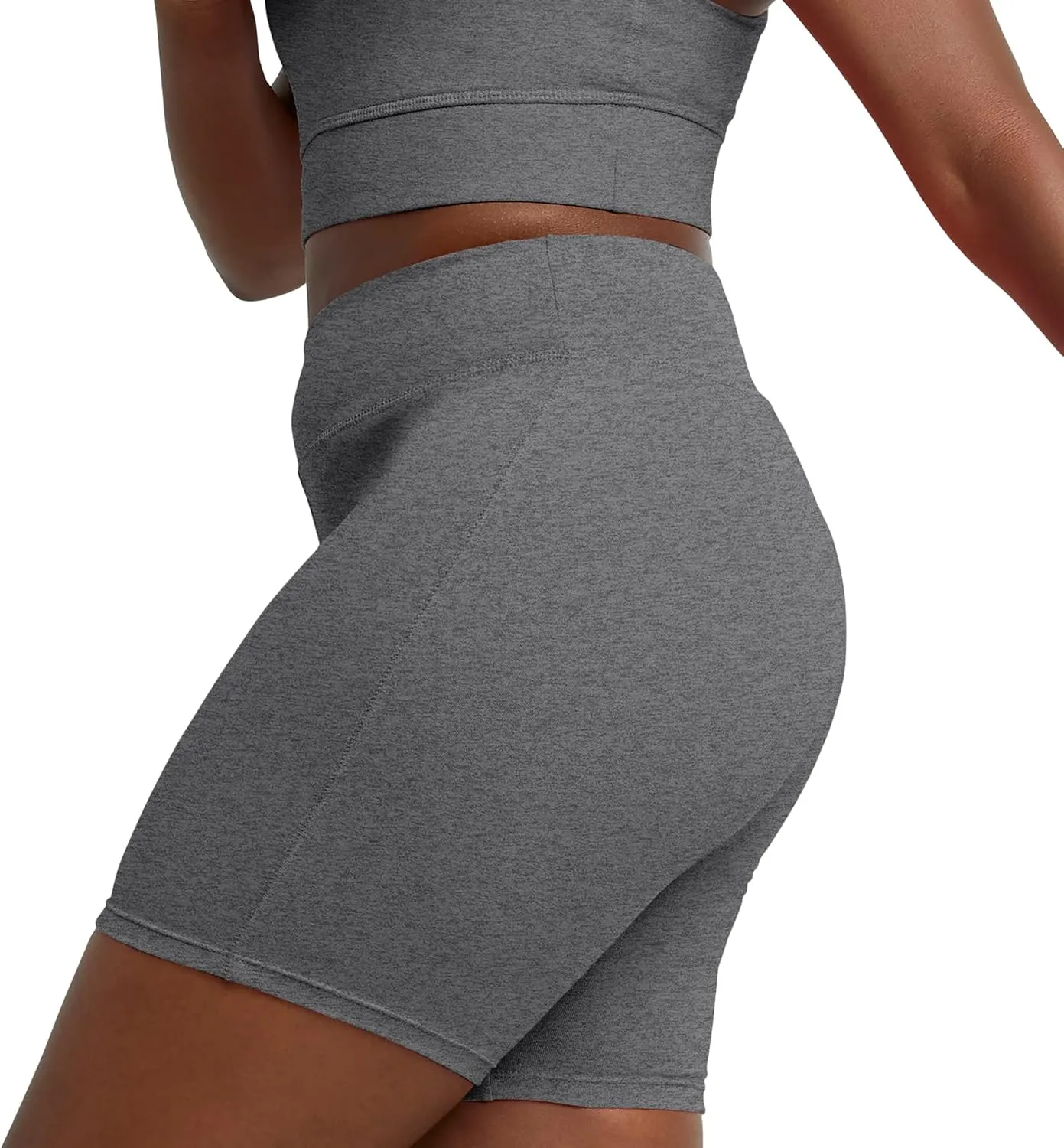 Hanes Womens Stretch Jersey Bike Shorts, Womens Cotton Sports Shorts, 7" Inseam