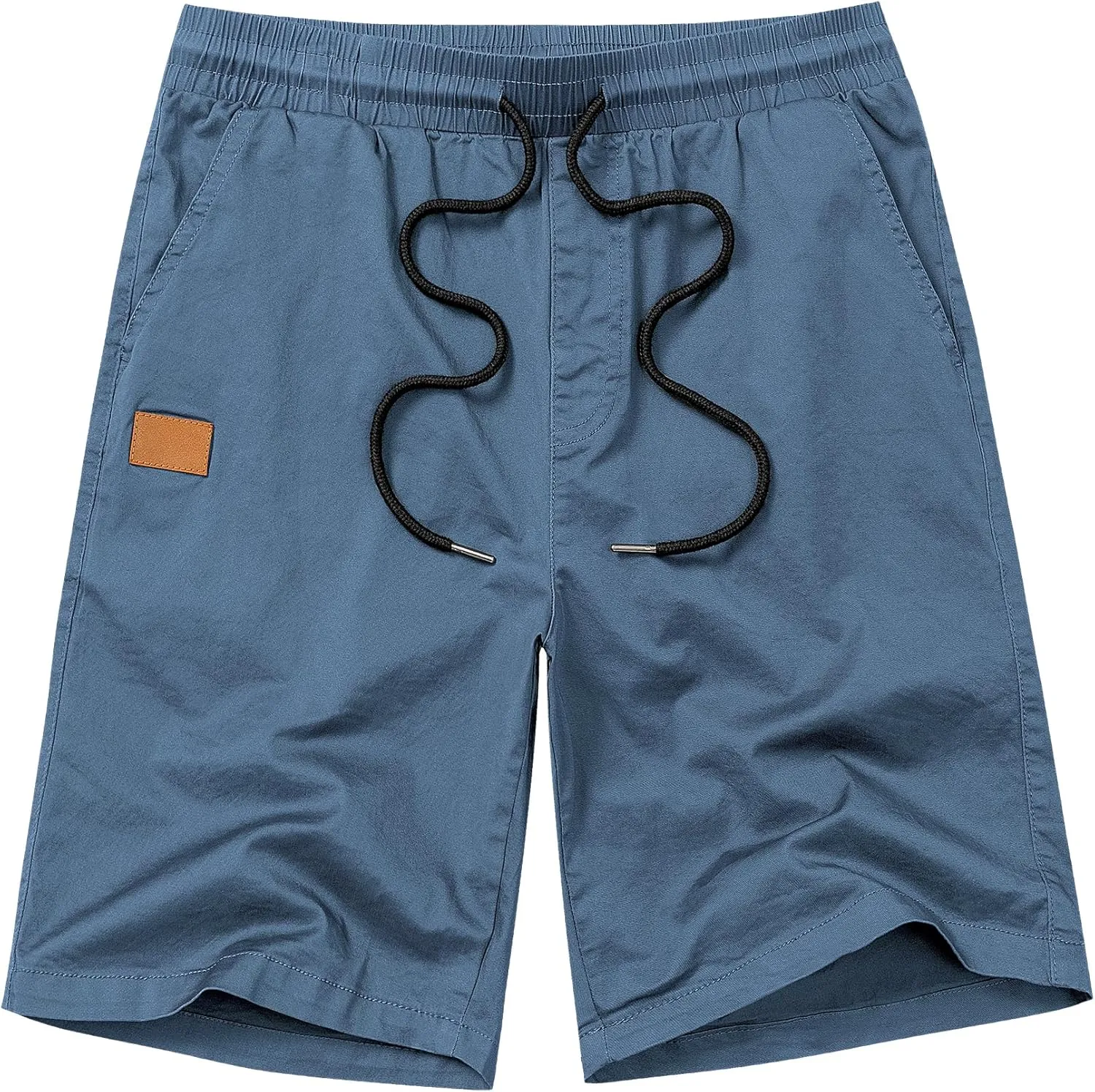 HHZ Men's Stretch Cotton Casual Dress Shorts Twill Stretch Summer Beach Chino Drawstring Work Shorts