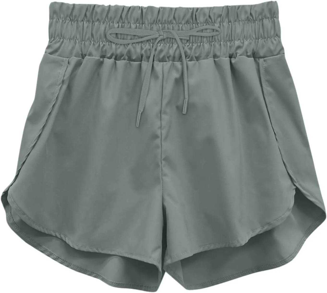 High Waisted Dolphin Athletic Running Shorts for Women Side Split Shorts Pocket Sporty Quick Dry Athletic Shorts