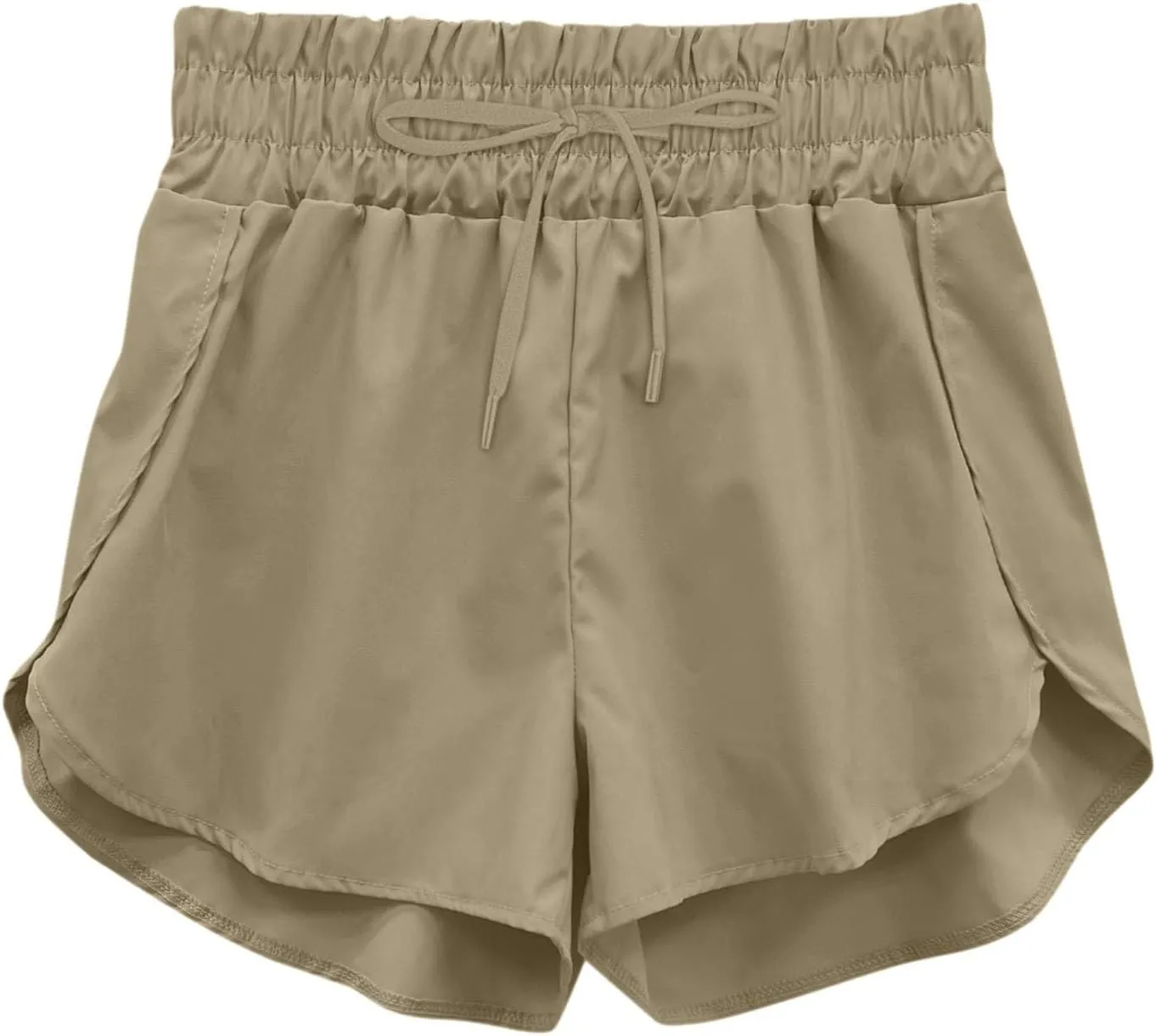 High Waisted Dolphin Athletic Running Shorts for Women Side Split Shorts Pocket Sporty Quick Dry Athletic Shorts