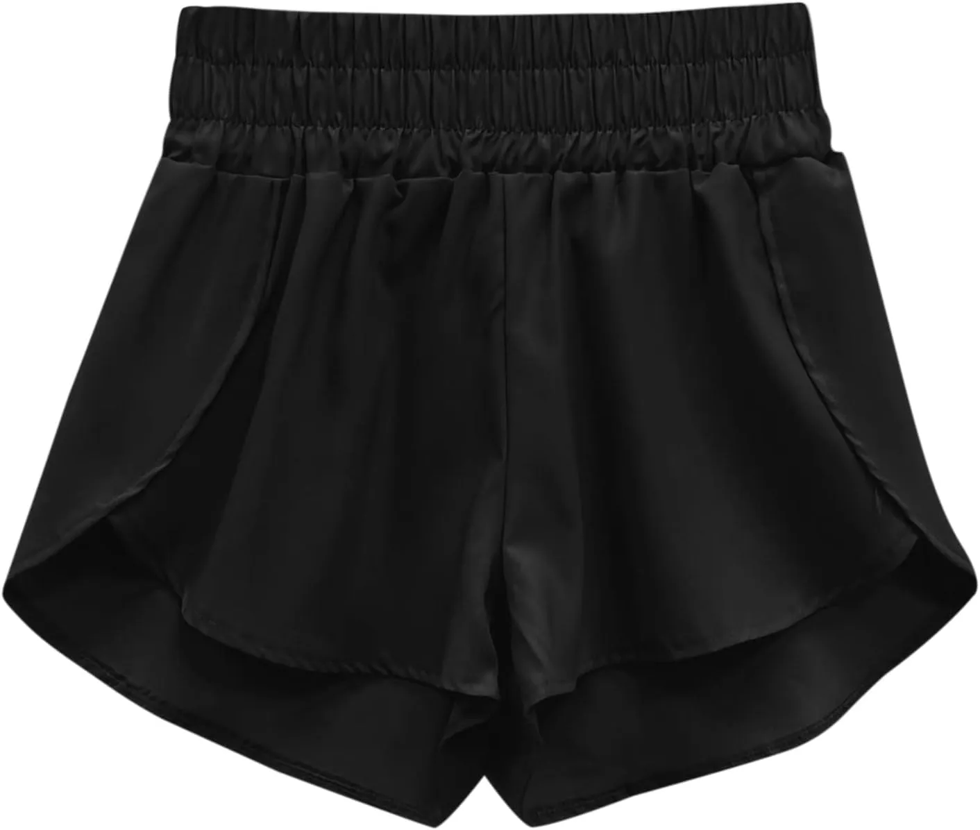 High Waisted Dolphin Athletic Running Shorts for Women Side Split Sporty Quick Dry Athletic Shorts with Pockets
