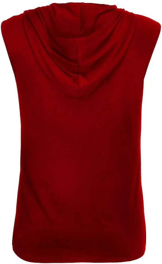Hoodies for Men Men's Workout Hooded Tank Tops Bodybuilding Muscle Cut Off T Shirt Sleeveless Gym Hoodies T-Shirts Top