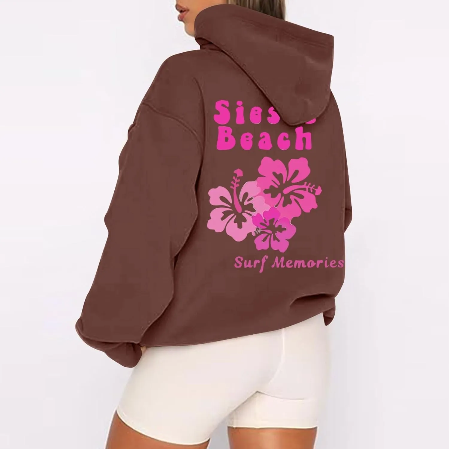 Hoodies Y2k Letter Graphic Hoodies for Women 2024 Preppy Sweatshirts Long Sleeve Drawstring Zipper Pockets Pullover