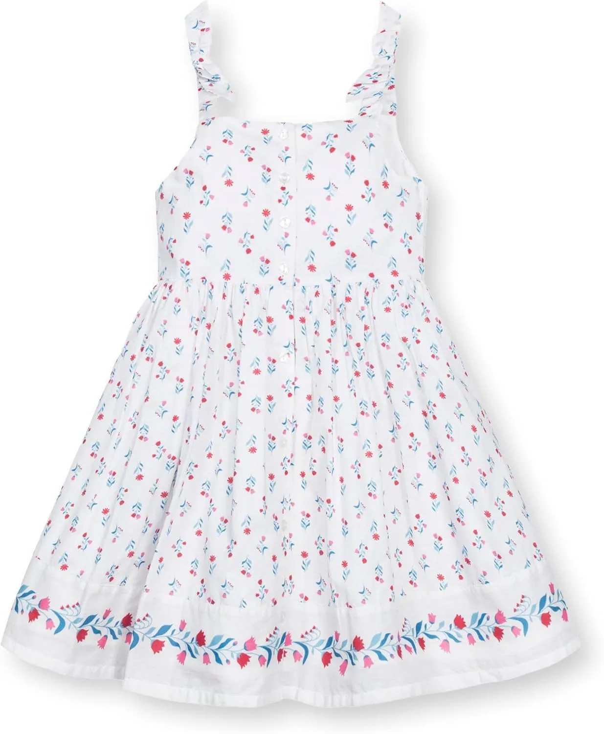 Hope & Henry Girls' Sleeveless Fit and Flare Summer Dress
