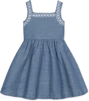 Hope & Henry Girls' Sleeveless Fit and Flare Summer Dress