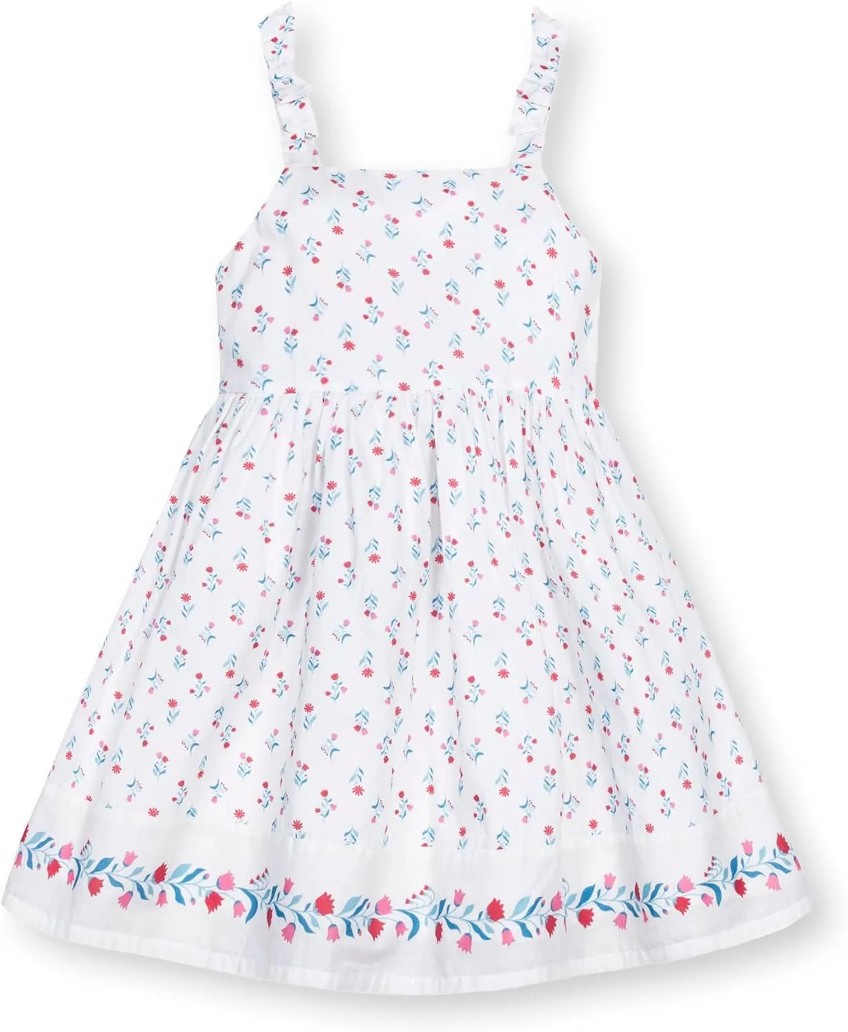 Hope & Henry Girls' Sleeveless Fit and Flare Summer Dress