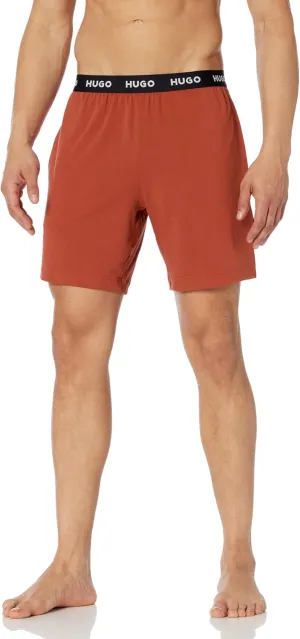 HUGO Men's Linked Stretch Cotton Lounge Shorts