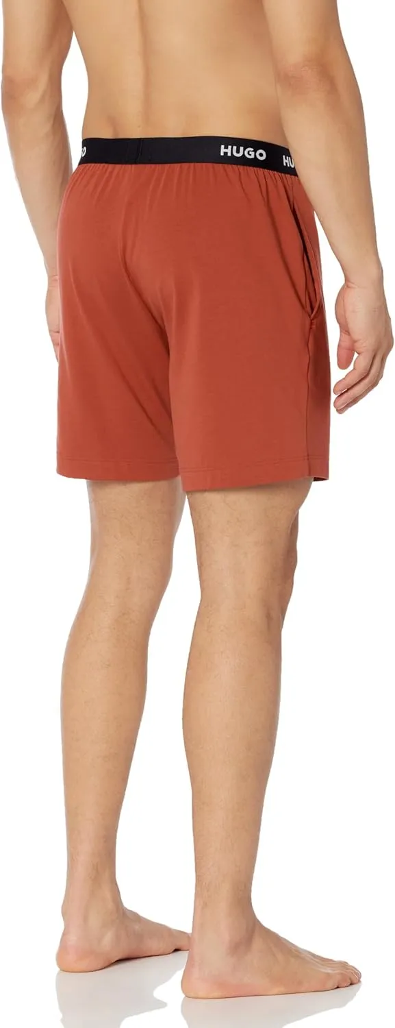 HUGO Men's Linked Stretch Cotton Lounge Shorts