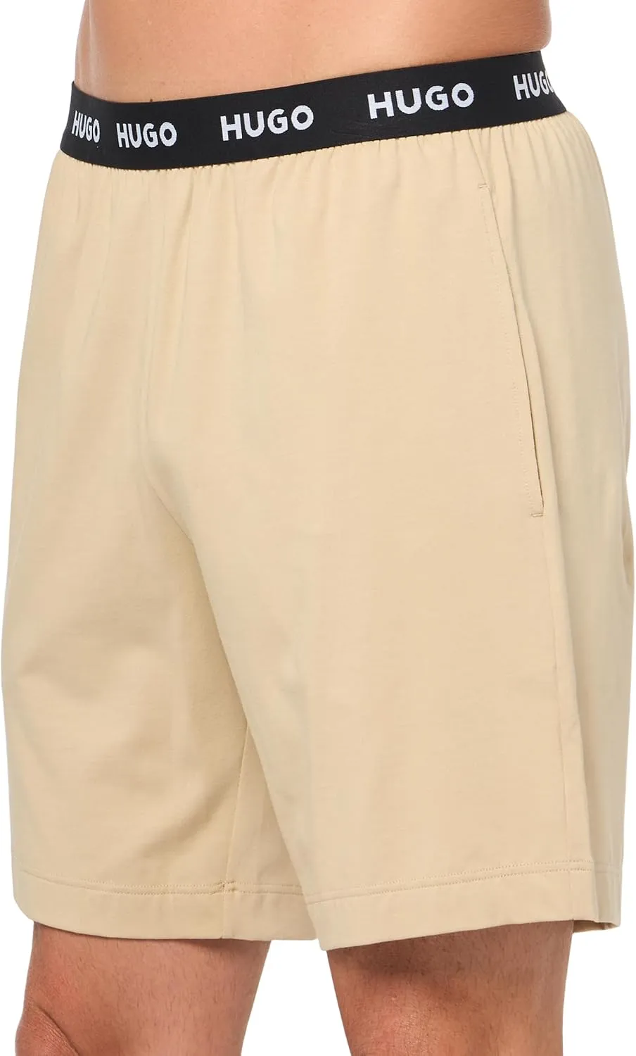 HUGO Men's Linked Stretch Cotton Lounge Shorts