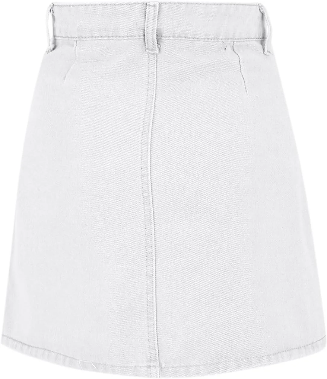 Jean Skirts for Women Denim High Waisted Trendy Stretchy Button Front Short Pencil Skirt with Patch Summer Fashion