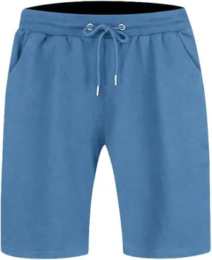 JEsilunmaMY Men's Stretch Running Shorts Elastic Waist Drawstring Cotton Lounge Shorts Summer Terry Athletic Jogger Shorts