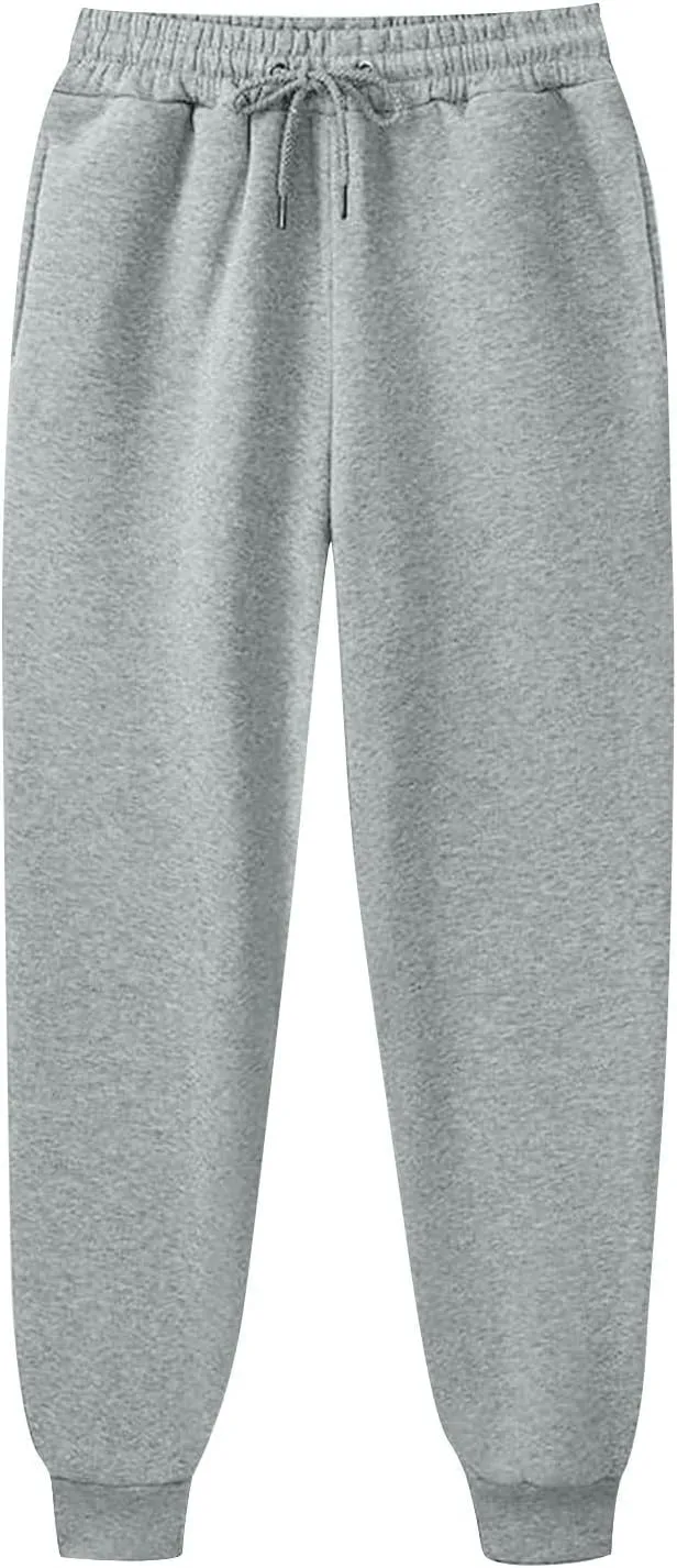 Jogger Sweatpants Women Baggy Drawstring High Waisted Fleece Joggers Winter Athletic Jogging Pants with Pockets