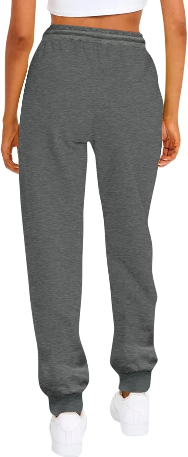 Jogger Sweatpants Women Baggy Drawstring High Waisted Fleece Joggers Winter Athletic Jogging Pants with Pockets
