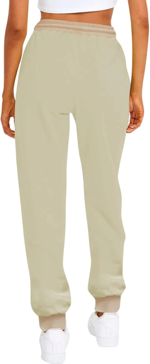 Jogger Sweatpants Women Baggy Drawstring High Waisted Fleece Joggers Winter Athletic Jogging Pants with Pockets