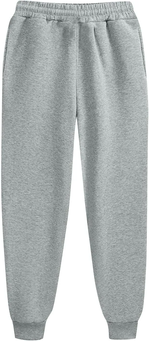 Jogger Sweatpants Women Baggy Drawstring High Waisted Fleece Joggers Winter Athletic Jogging Pants with Pockets