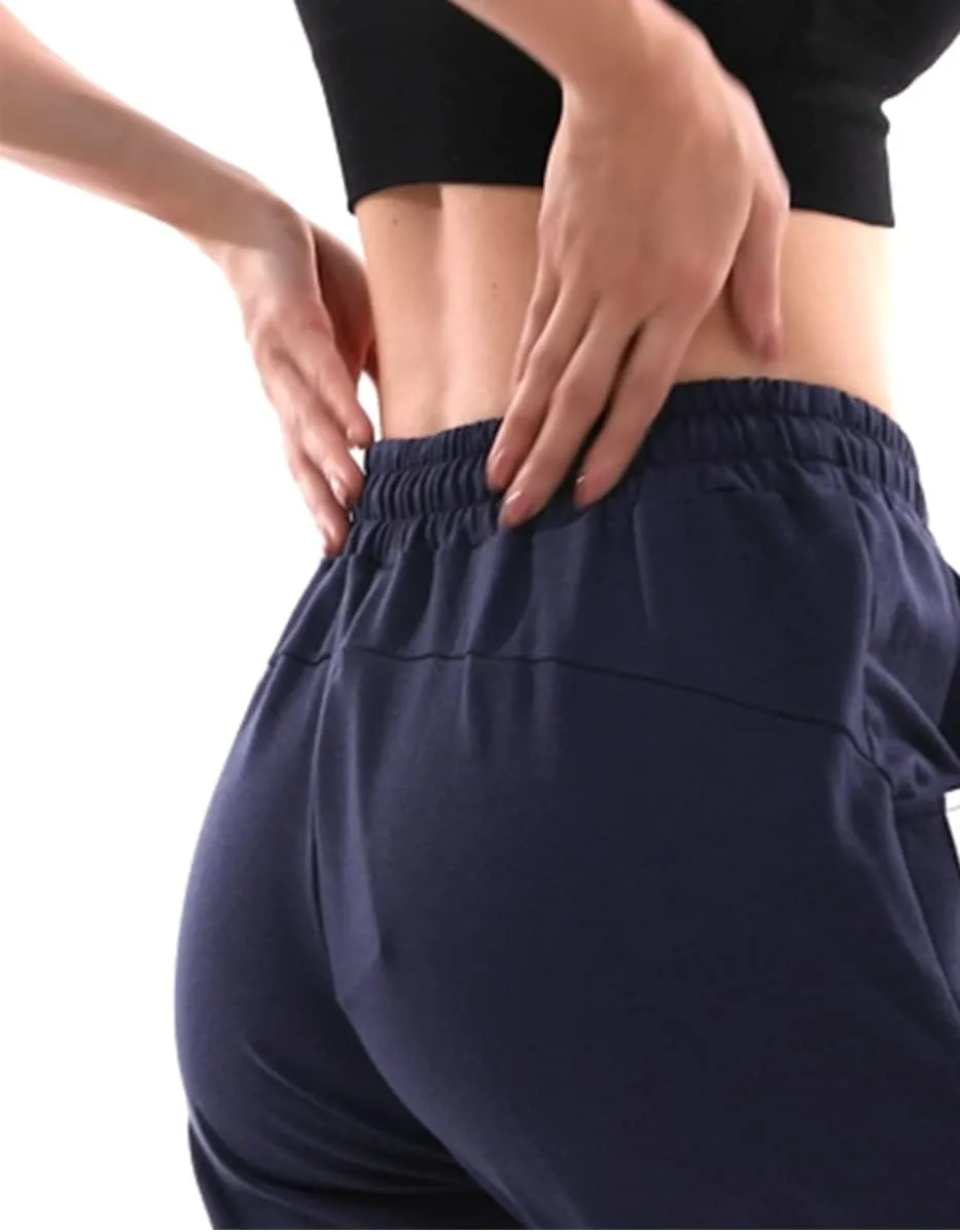 KaiDi Women's Capri Sweatpants - Casual Capri Pants with Pockets, Drawstring Workout Sweatpants for Yoga