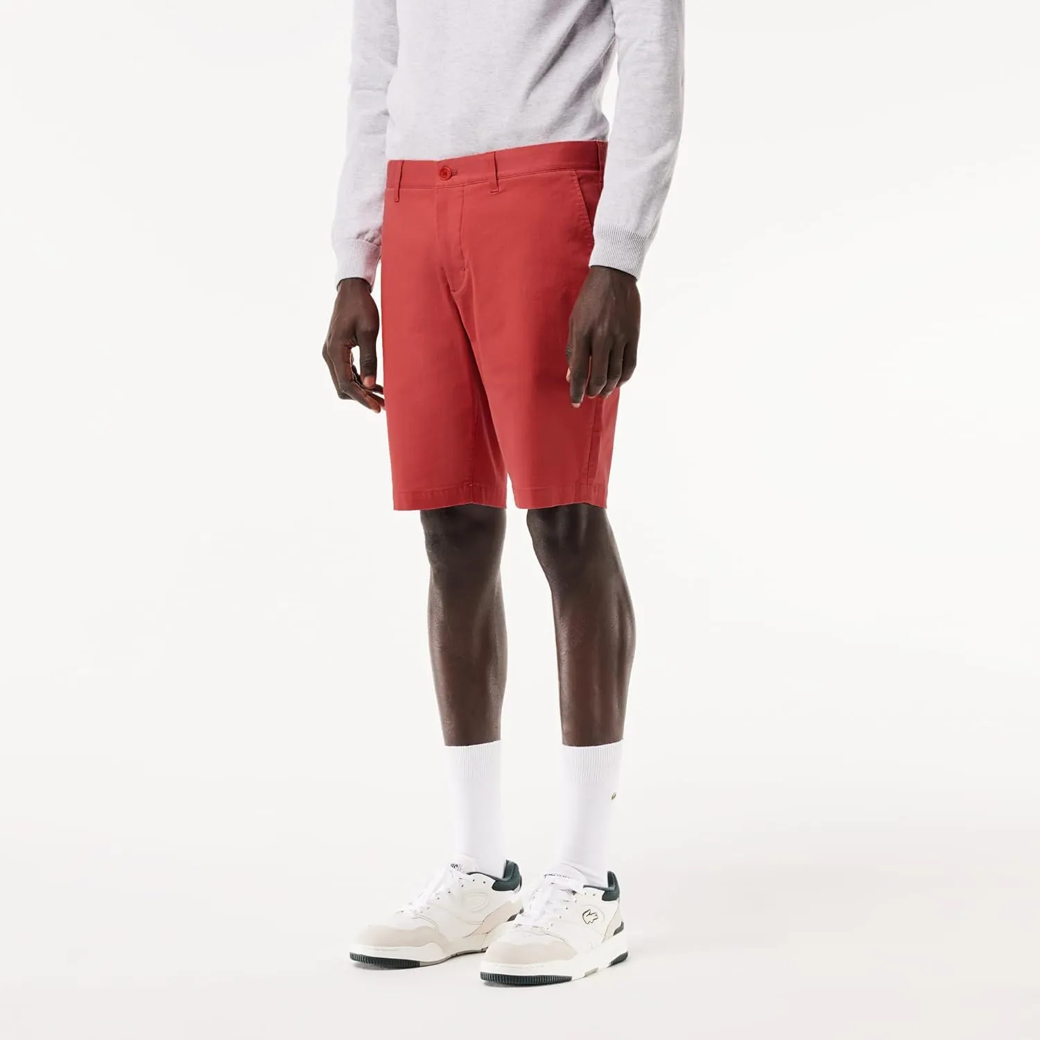 Lacoste Men's Slim Fit Solid Stretch Cotton Bermuda Shorts